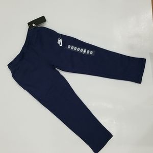 Nike Boys Navy Drawstring  Fleece Sweatpants